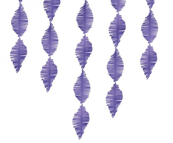 Guirnalda de papel crepe violeta oscuro 3m