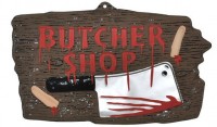 Butcher Shop Halloween Sign 47cm x 27cm