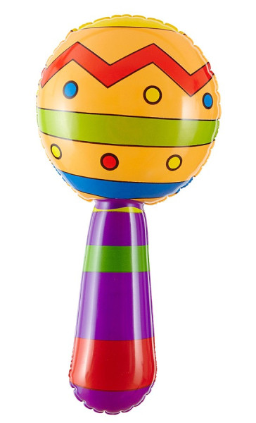 Inflatable maracas rattles with bells