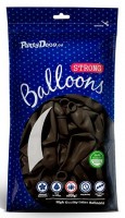 Widok: 20 metalowych balonów Partystar brązowy 23 cm