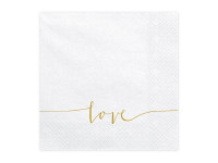 20 servilletas blancas Simply Love 33cm