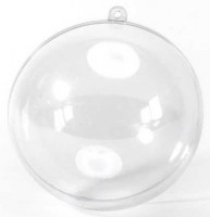 Anteprima: 5 palline di plastica trasparenti da 10 cm