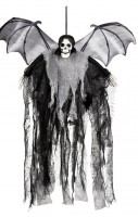 Decoración colgante esqueleto ángel de la muerte 60cm