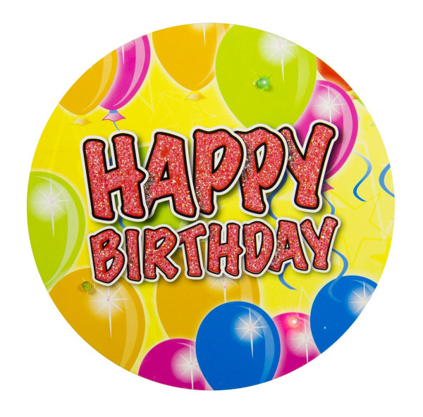 LED Happy Birthday Party Button
