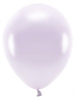 Oversigt: 100 lavendel øko metalliske balloner 26cm