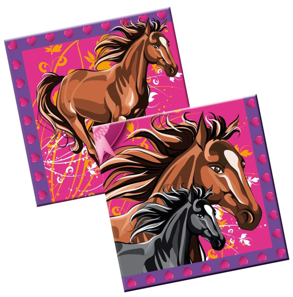 20 servilletas Horse Love