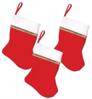 6 mini Christmas stockings 10cm