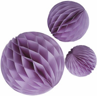 3 Purple Eco honeycomb balls