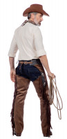 Western cowboy chaps in brown deluxe