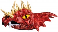 Vista previa: Gorro de dragón rojo brillante