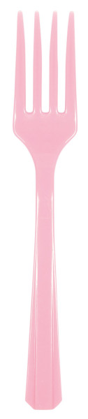 20 forchette rosa pastello 15,5 cm