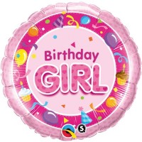 Folienballon Birthday Girl Ballonparty rosa