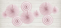 Preview: 3 pink spring party paper rosettes
