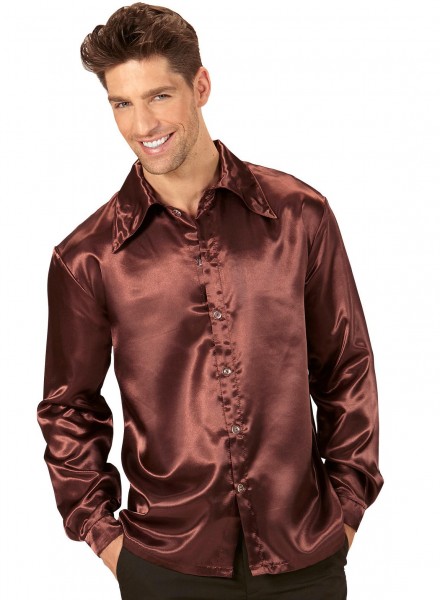 Klassisk Bruce disco skjorta i brunt 3