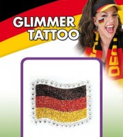 Deutschland Fan Glitzer Tattoo