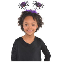 Zabawna opaska na głowę w kształcie pająka w kolorze fioletowym