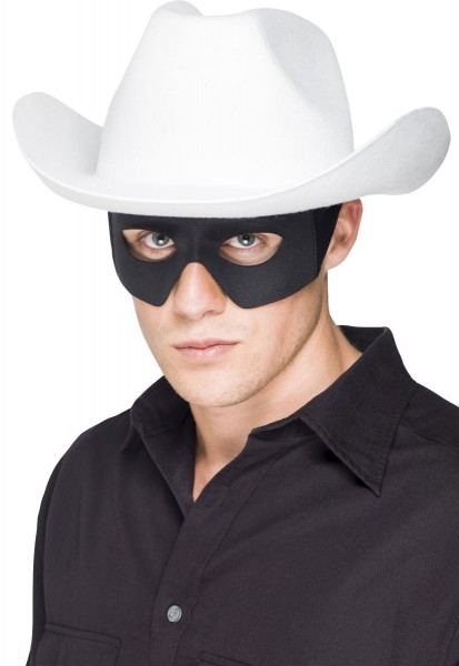Chapeau western bandit western avec masque pour les yeux