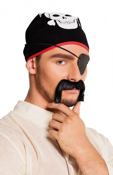 Moustache pirate noire