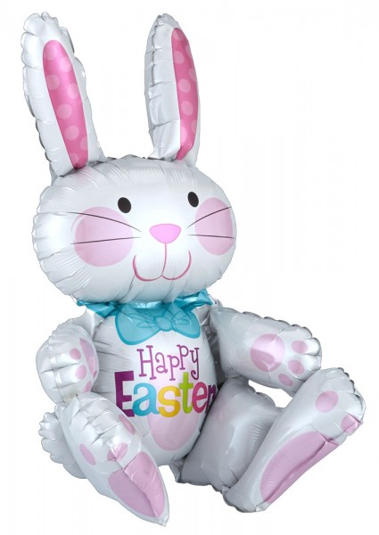 Sitting Easter bunny foil balloon 60cm