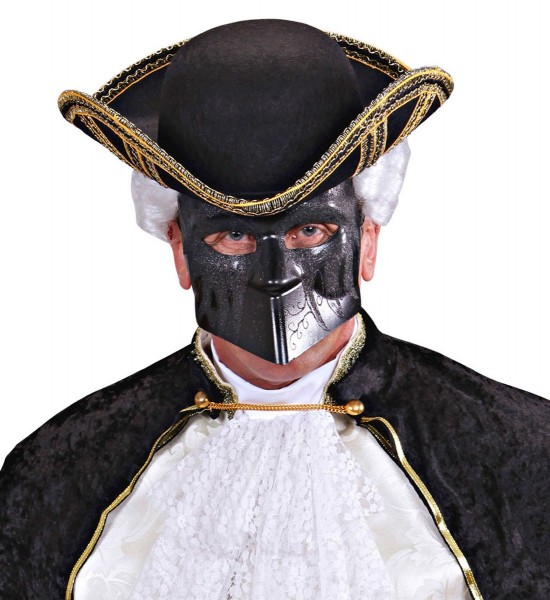 Italiaans graafmasker Zwart 2
