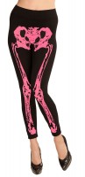 Preview: Skeleton bone leggings Black Pink 75DEN