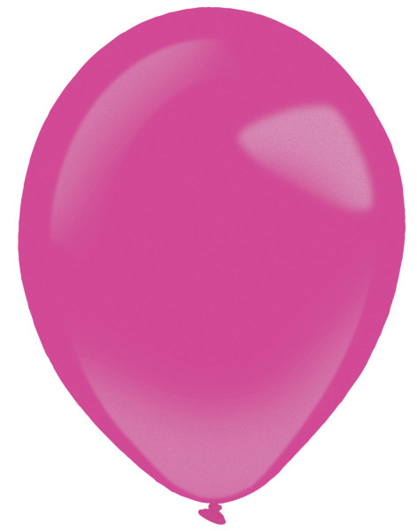 100 balonów lateksowych metaliczny gorący różowy 12cm