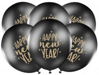 Vorschau: 6 Prosit Neujahr Luftballons 30cm