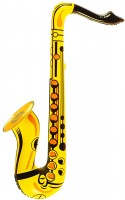Oppustelig gylden saxofon 55cm