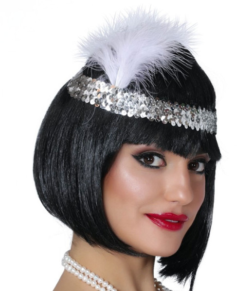 Charleston sequin headband silver