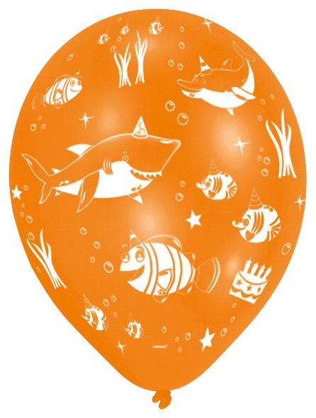 6 ballons de fête de la mer 27,5 cm 3