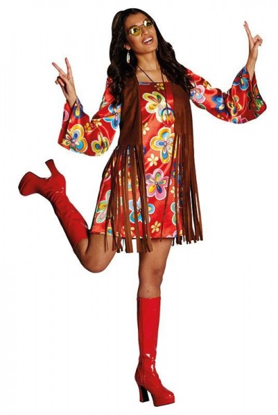 Costume hippie Ella con frange