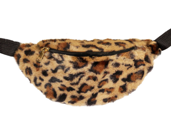 Leopard plush bum bag