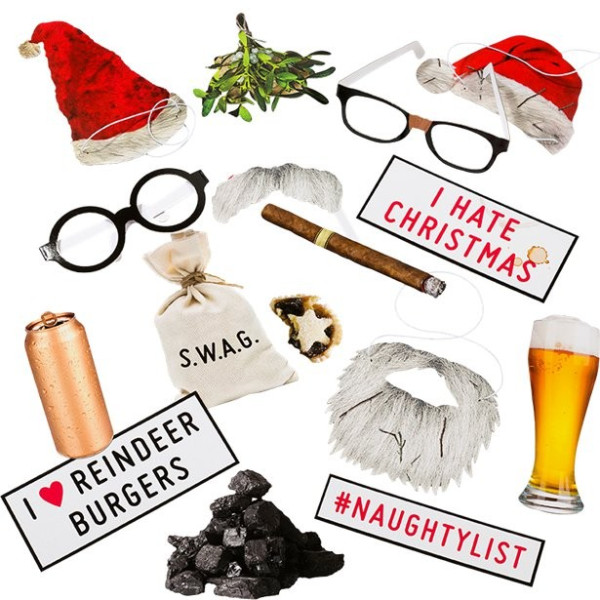 26 accesorios para fotos Bad Santa