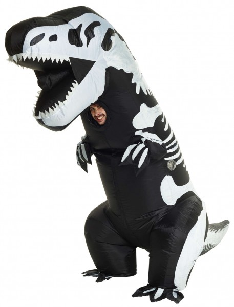 Opblaasbaar T-Rex skelet kostuum