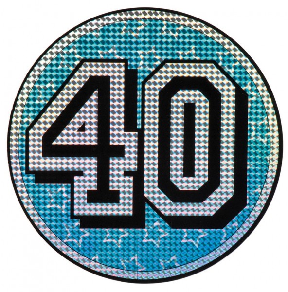 40. Geburtstag Holographische Wanddeko
