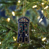 Velvet Christmas Door Tree Pendant