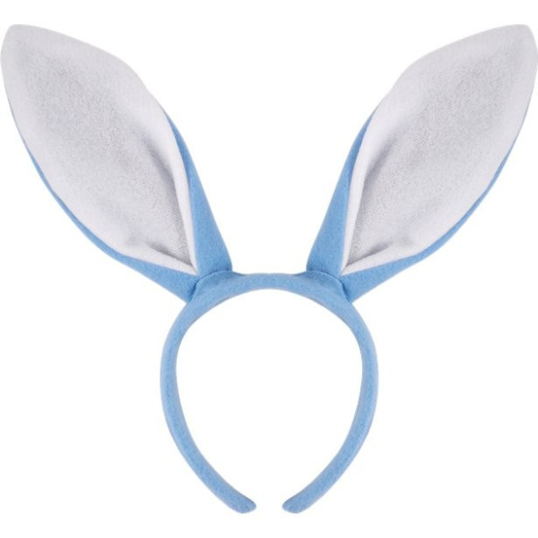 Opaska z uszami królika niebieska