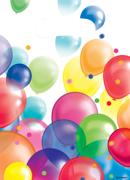 8 Ballonnen Carnaval geschenkzakjes