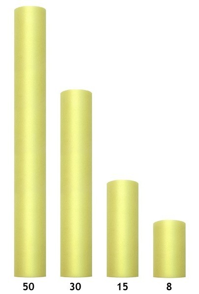 Rollo de tul amarillo claro 20m 3