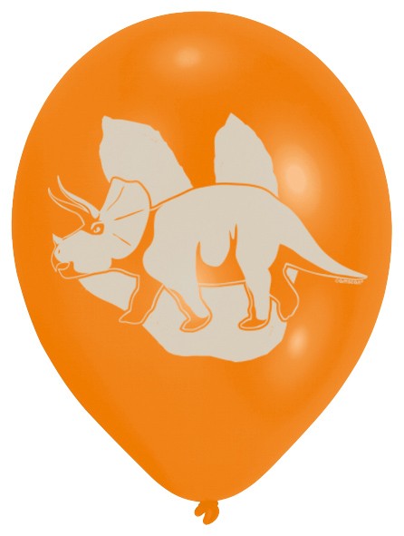 6 Triceratop Dinosaur Party-ballonnen 4