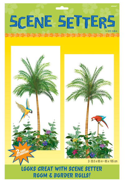 2 Palm Tree Scene Setters 85cm x 1.65m