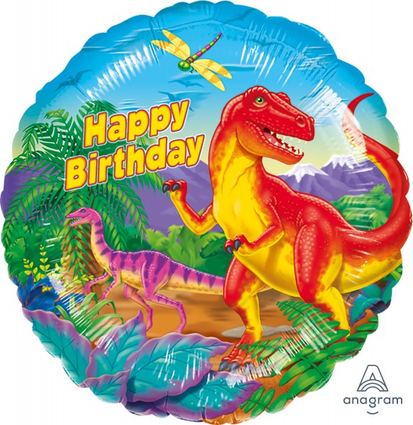 Ballon aluminium Dino anniversaire 43cm