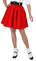Widok: Spódnica z lat 50. dla kobiet czerwona