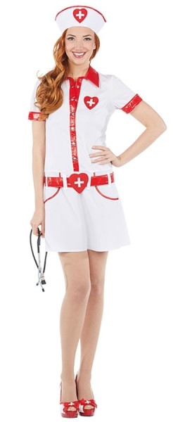 Affectionate nurse Carmen hooded dress