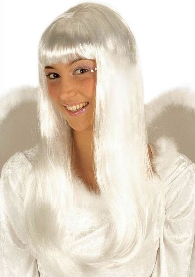 Parrucca angelo argento capelli lunghi