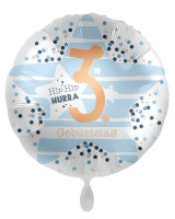 Ballon 3ème anniversaire Happy Star 45cm