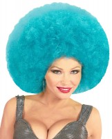 Förhandsgranskning: Ljusblå XXL Afro peruk