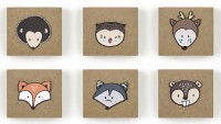 Preview: 6 Woodland gift boxes 6 x 5.5cm