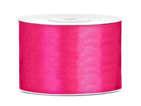 25m cinta de raso rosa fucsia 5cm de ancha