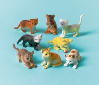 Cute baby cats figures for gift bags 12 pieces
